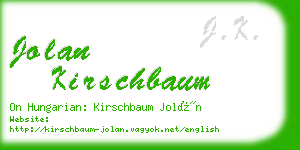 jolan kirschbaum business card